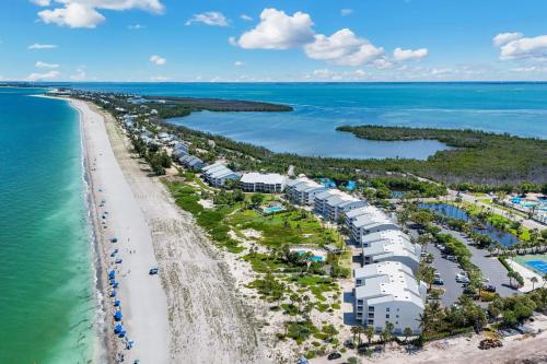 an aerial view of a resort on the beach at South Seas Beach Villa 2428 in Captiva