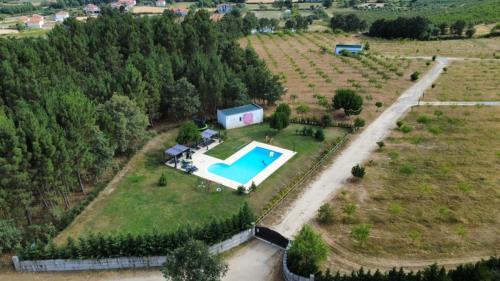 an aerial view of an estate with a swimming pool at Quinta da Carreirinha in Vila Franca das Naves