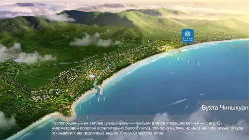 a map of a resort next to a body of water at Vaperse Hainan Clear Water Bay in Lingshui