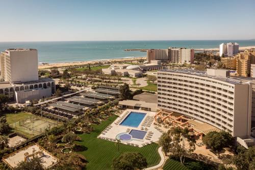 an aerial view of a resort and the ocean at Hyatt Regency Vilamoura Algarve in Vilamoura