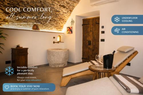 a flyer for a spa treatment room at a spa at Twinssuites - Adults friendly in Limone sul Garda