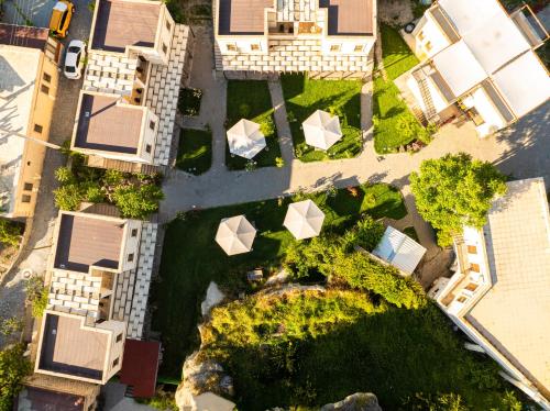 an overhead view of a building with a park at Empire Cave Cappadocia in Göreme
