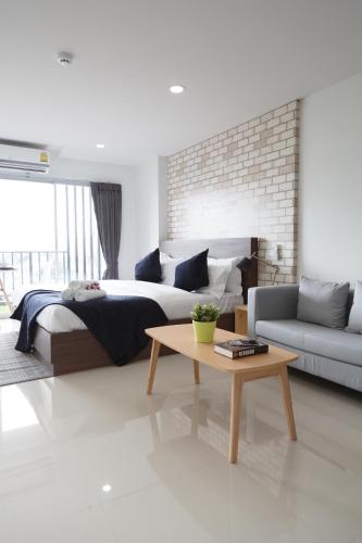 Zona de estar de Q Space Residence