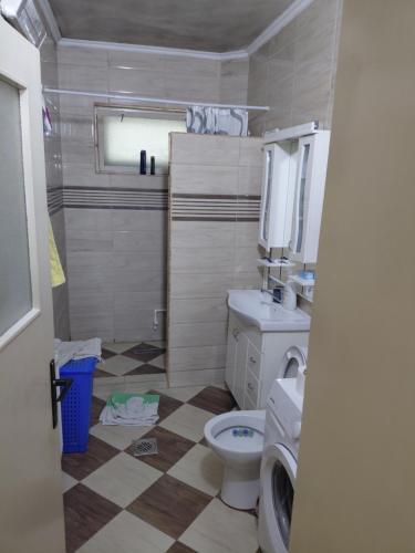 a bathroom with a toilet and a sink at Marinel in Vršac