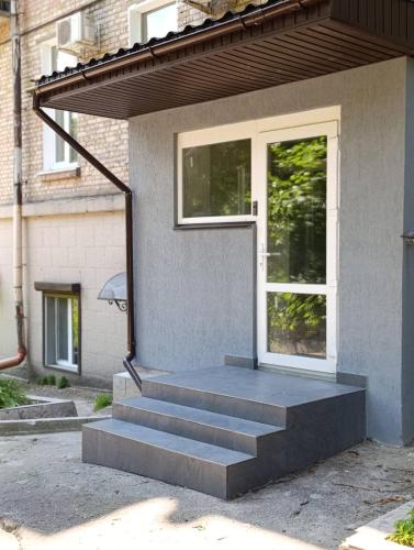 a set of stairs in front of a house at ABBA Hotel in Kyiv