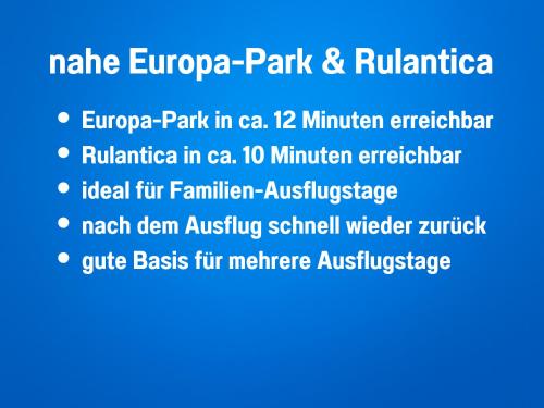 a page of a document with the text name eurozone park rutherford at Gesindehaus Charis Ferienhaus nahe Europa Park mit eingezäuntem Garten ideal für Hunde Paare und Familien in Kippenheim