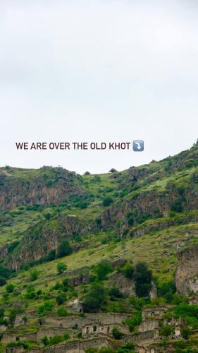 a sign that says we are over the old kotot on a mountain at Yagoda Moya in Khot