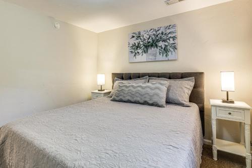 a bedroom with a large bed with two night stands at Work, Play & Explore w/ Ease! Dtwn Meridian Apt in Meridian