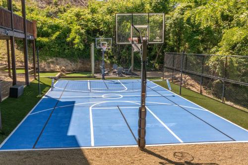 a basketball hoop on a tennis court at Indoor Pool, Volleyball Beach, Mountain View, Luxury in Gatlinburg