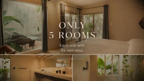two pictures of a room with a room with a window at OMA CANCUN - Holistic Healing Center in Cancún