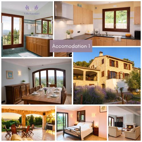 a collage of pictures of a house at Villa Lavendel in Montauroux