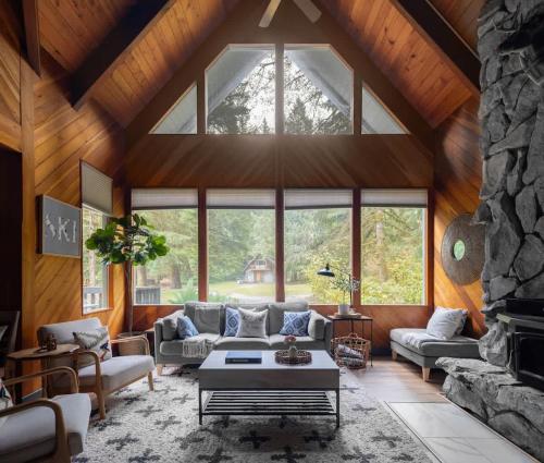 Et opholdsområde på Pendleton Pines Lodge
