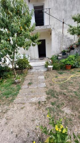 a yard with a house with a hose at UnaMar 1 in Prčanj