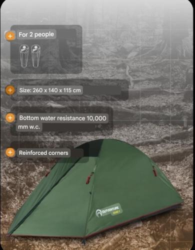 a page of a website with a green tent at Camping tents rent in Karakol