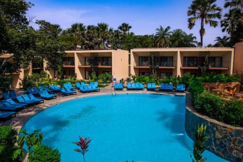 a view of the pool at the resort at Bakadaji Hotel in Serekunda