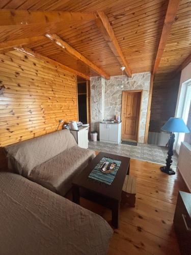a living room with a couch and a table at Apartman Lucija in Žabljak