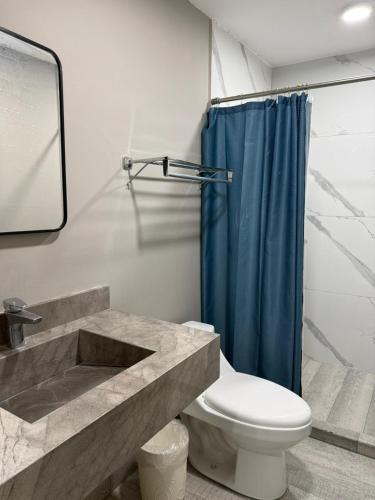Et badeværelse på hotel 11once