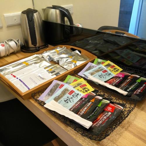 Kaffi- og teaðstaða á Sunny Stream B & B