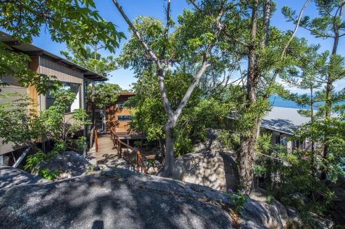 a home with a tree in the yard at Headland House in Picnic Bay