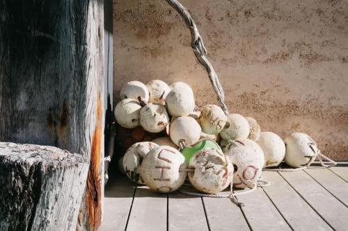 a pile of baseball balls in a basket at The Well - Peterborough in Peterborough