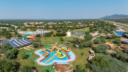 an aerial view of a water park at The Kingdom Resort in Ledig