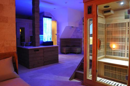 ムンテレ・バイショリイにあるTransylvania Villa & Spaのケージ付きの広い客室が備わる広い客室です。