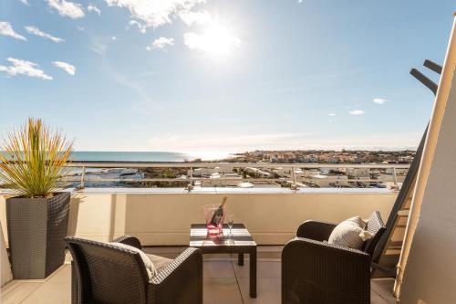 Stella Port Nature Sea View Duplex in the Heart of the Naturist Village
