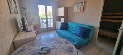 Vue grande plage à 100m, secteur Lydia, appartement 4 couchages, grand balcon, ventilateurs
