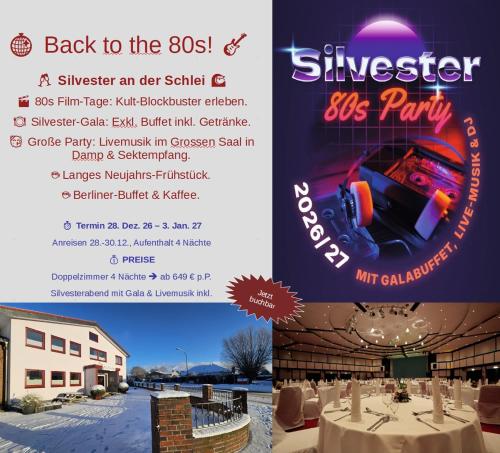 a flyer for a anniversary party at the silver whisper at Ostseehotel Kappeln by team SchleiFee in Kappeln