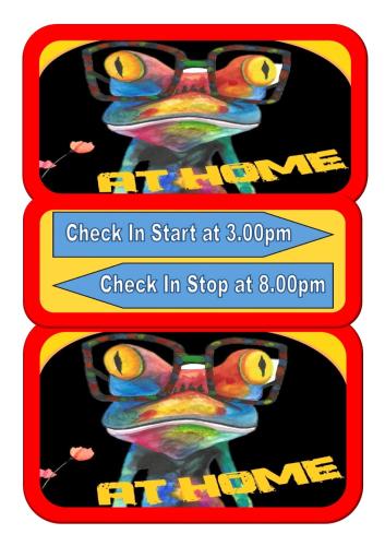 a frog with glasses on its face in three pictures at AT Home in Burgas