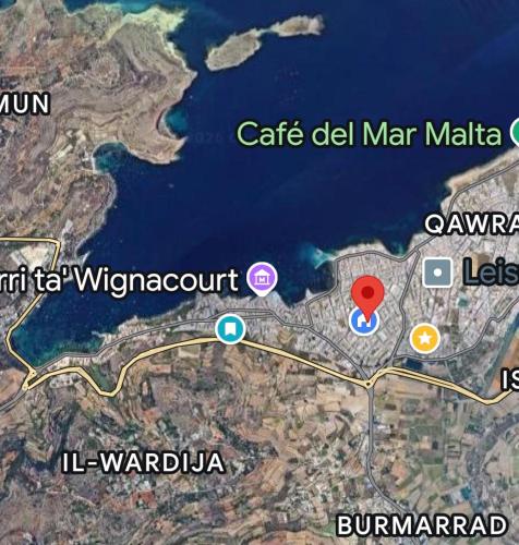 a map of the marina and the lake at Moonlit Terrace Escape in St. Paul's Bay