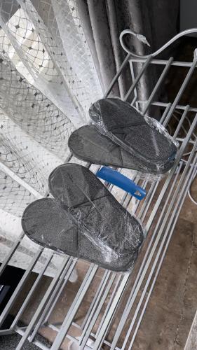 a pair of skateboards sitting on a shelf at Радуга in Chon-Sary-Oy