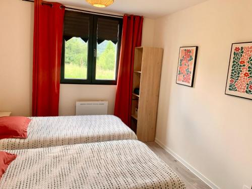 Logement 2 chambres au calme avec séjour et balcon 1 au Rdc a Gérardmer