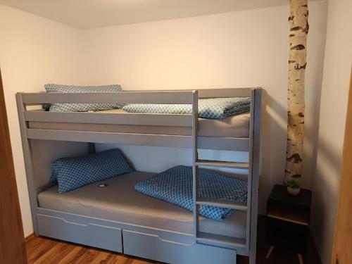 a bunk bed with four bunk beds in a room at Lodge Ehrenberg in Ehenbichl
