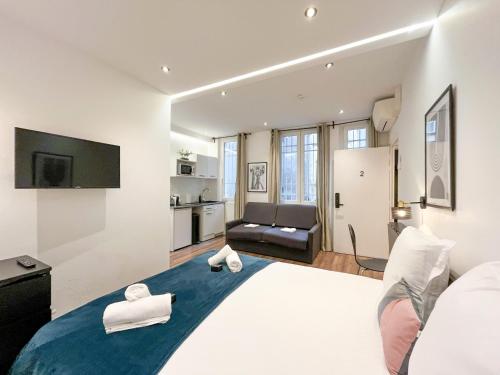 UrbanFlat 202 - Studio confortable pour 4 au centre de Paris