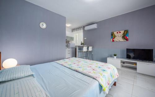 Studio Luciana with garden and sea view