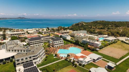 an aerial view of a resort with a swimming pool at Leonardo Kolymbia Resort Rhodes in Kolymbia