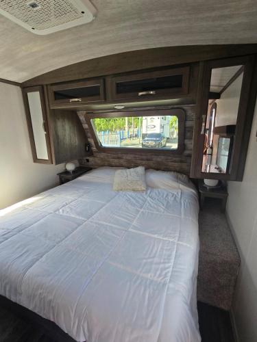 a large bed in the back of an rv at Sunset Combate in Cabo Rojo