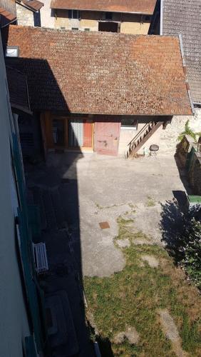 an overhead view of a building with a roof at Demeure d'autrefois in Passins