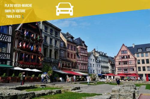Studio relax Hypercentre Rouen WIFI Netflix Parking