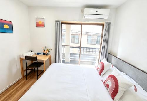 浅草花日美居 Asakusa Hanabi 205 Room Double Bed 4 min walk to Asakusa Temple Direct subway access to Narita Haneda Airport