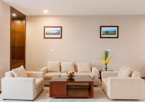 Posezení v ubytování Muong Thanh Grand Lao Cai Hotel