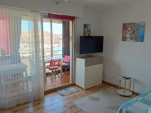 Studio confortable vue sur le port, avec balcon et parking