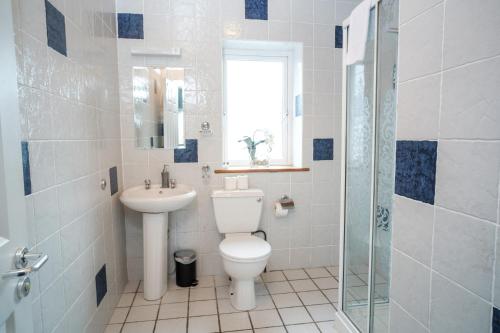 a bathroom with a toilet and a sink at Apartment 1 in Doolin