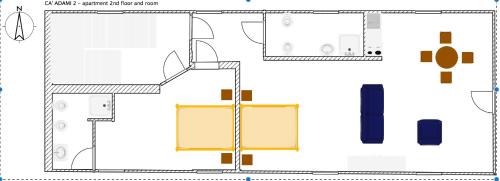 a floor plan of a building at Ca' Adami in Brussa