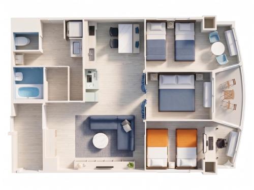 a rendering of a house top view at West Press Sasebo in Sasebo