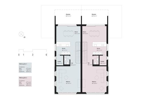 a floor plan of a house at Rothorn Studio - Aare Jungfrau AG in Spiez