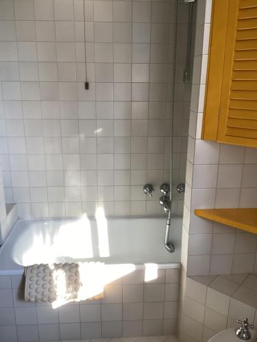 ein Badezimmer mit Badewanne und Dusche in der Unterkunft Francesca in Ancona