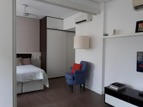 Ліжко або ліжка в номері Apartamento em Copacabana