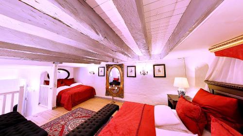 Postel nebo postele na pokoji v ubytování Vraa Slotshotel